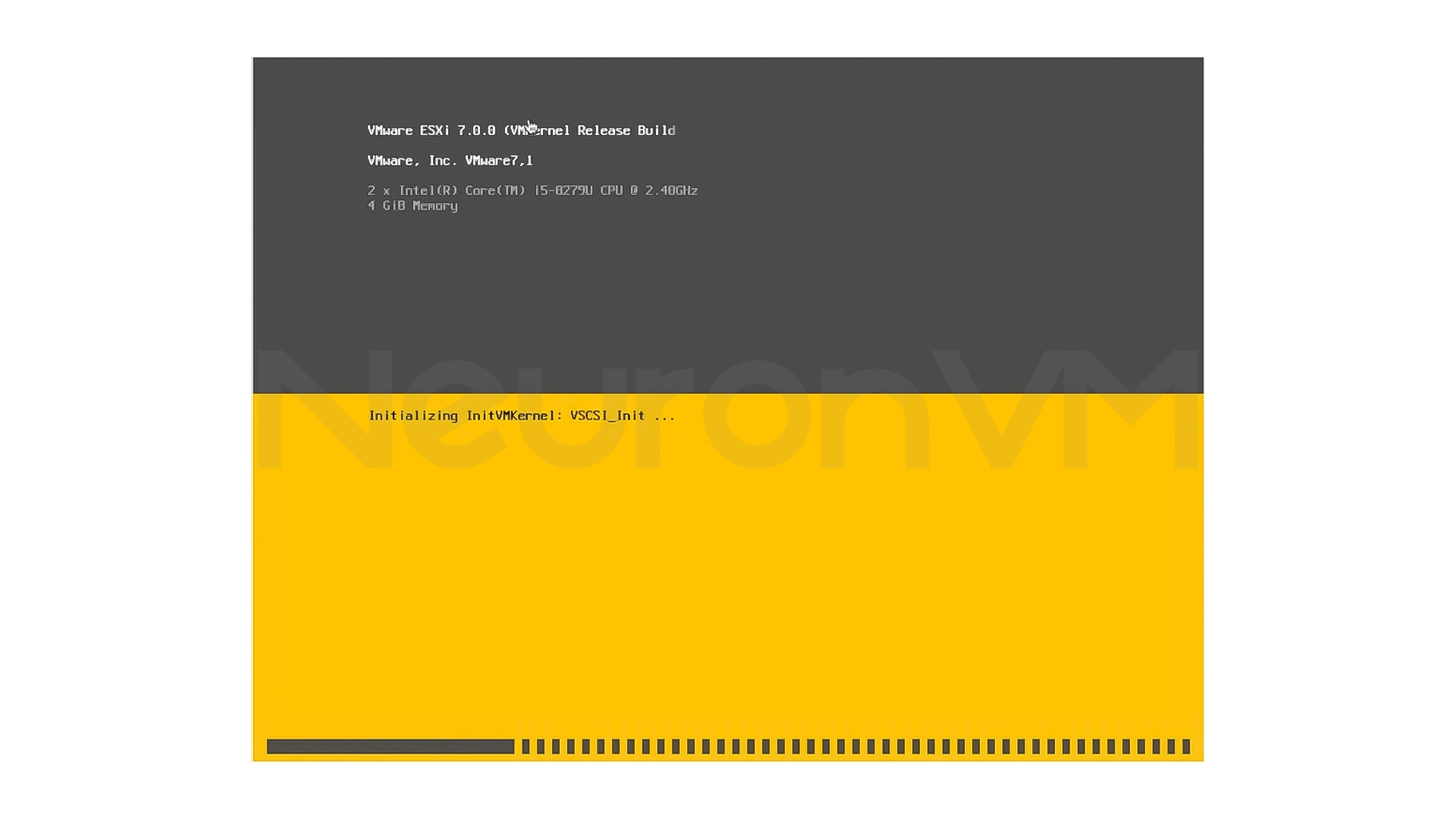 Boot into Esxi Installer