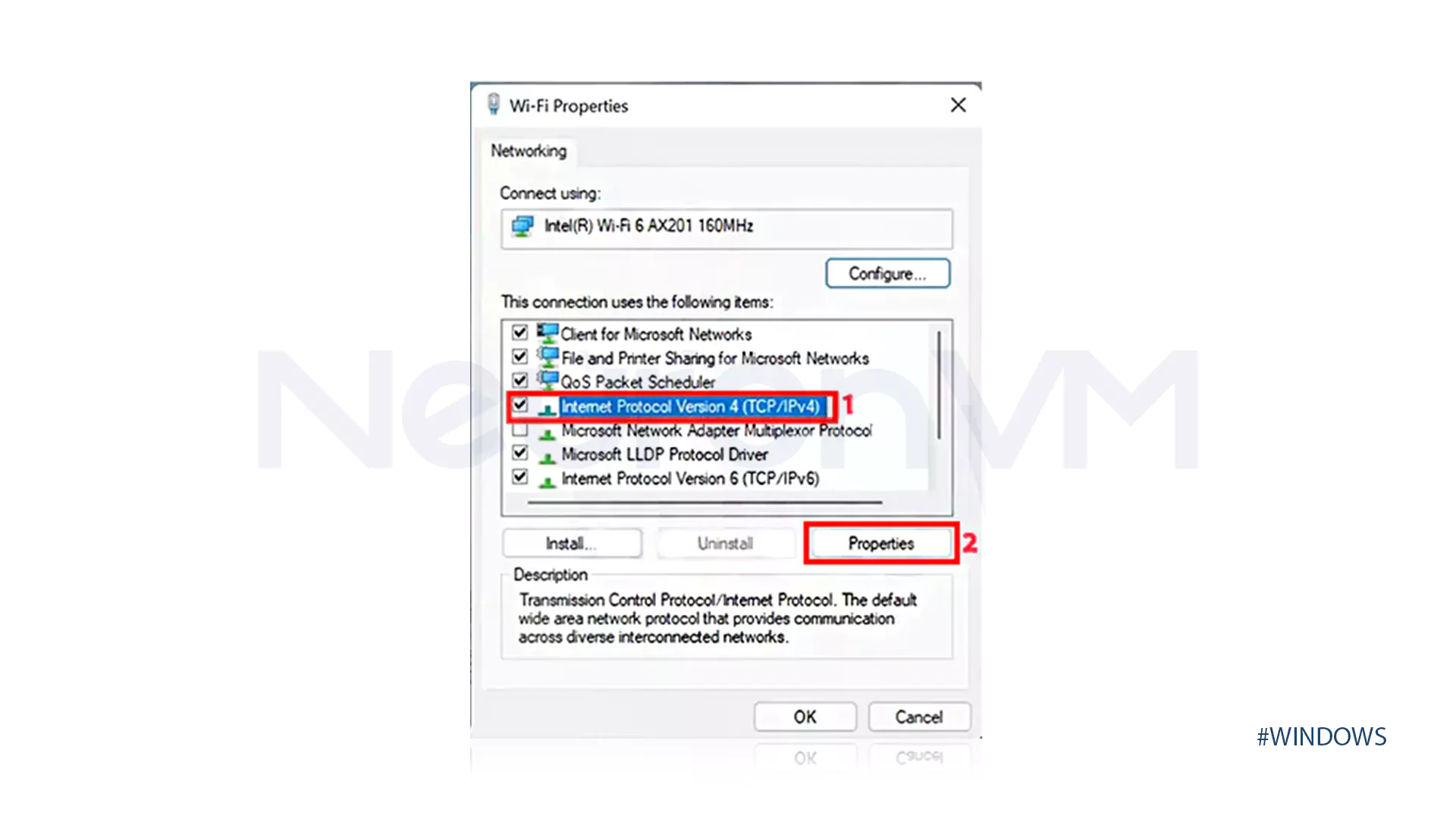 Adding an Additional IP on Windows: step 2