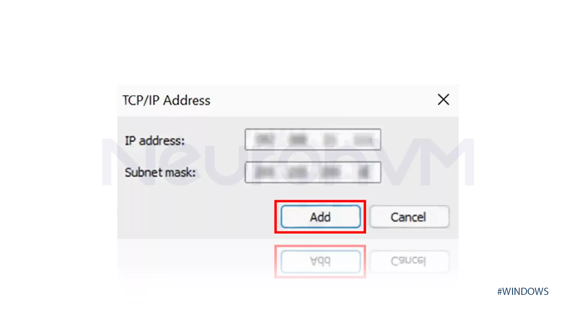 Adding an Additional IP on Windows: step 3