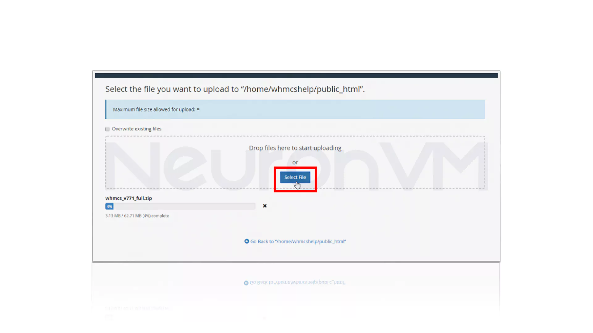 Upload WHMCS on Server: Step 3