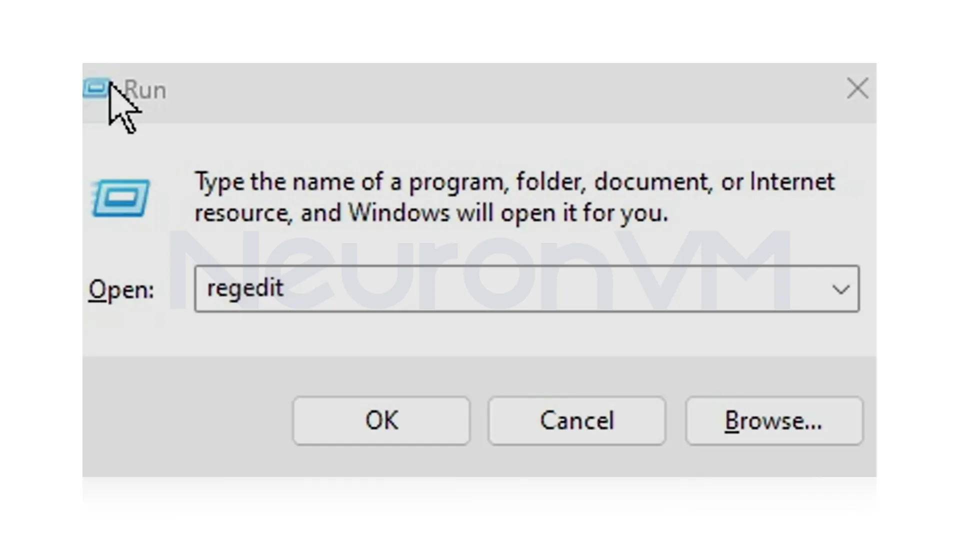 Open the Registry Editor