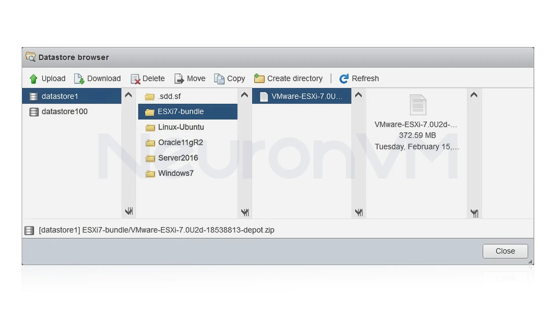 create datastore browser