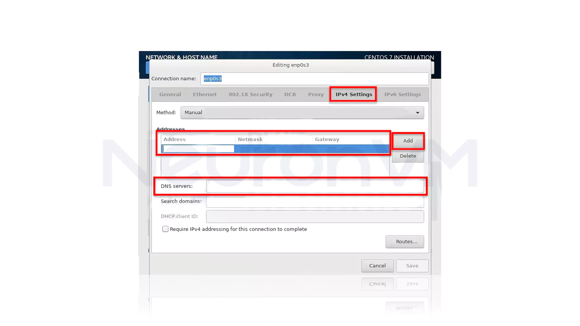 Install CentOS on Dedicated Server: Step 7