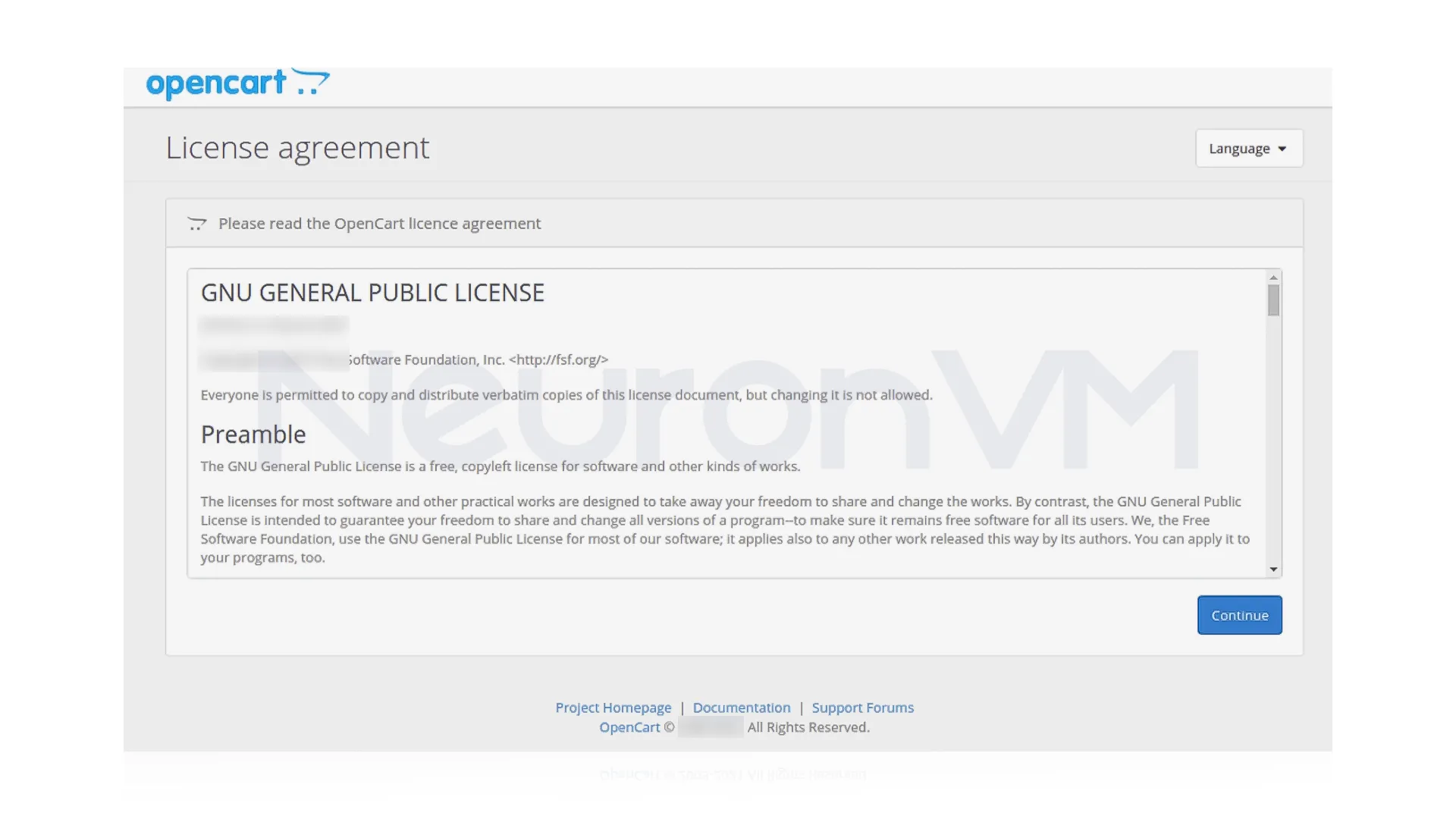 how to access opencart web ui