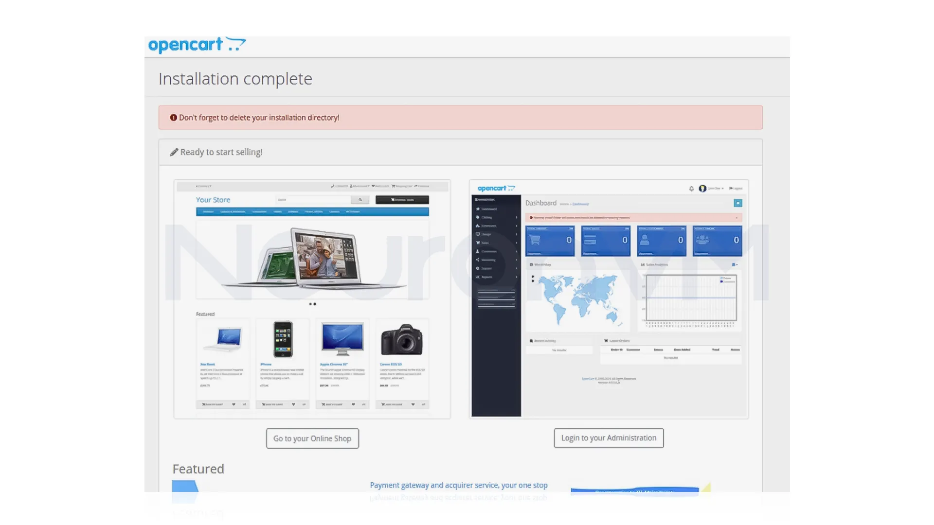 login to opencart on almalinux