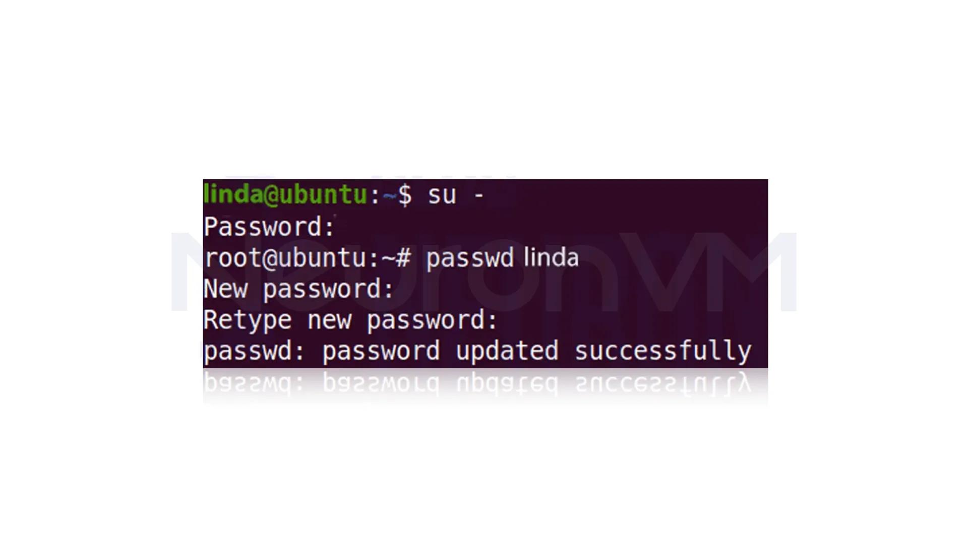 Log in to the root account