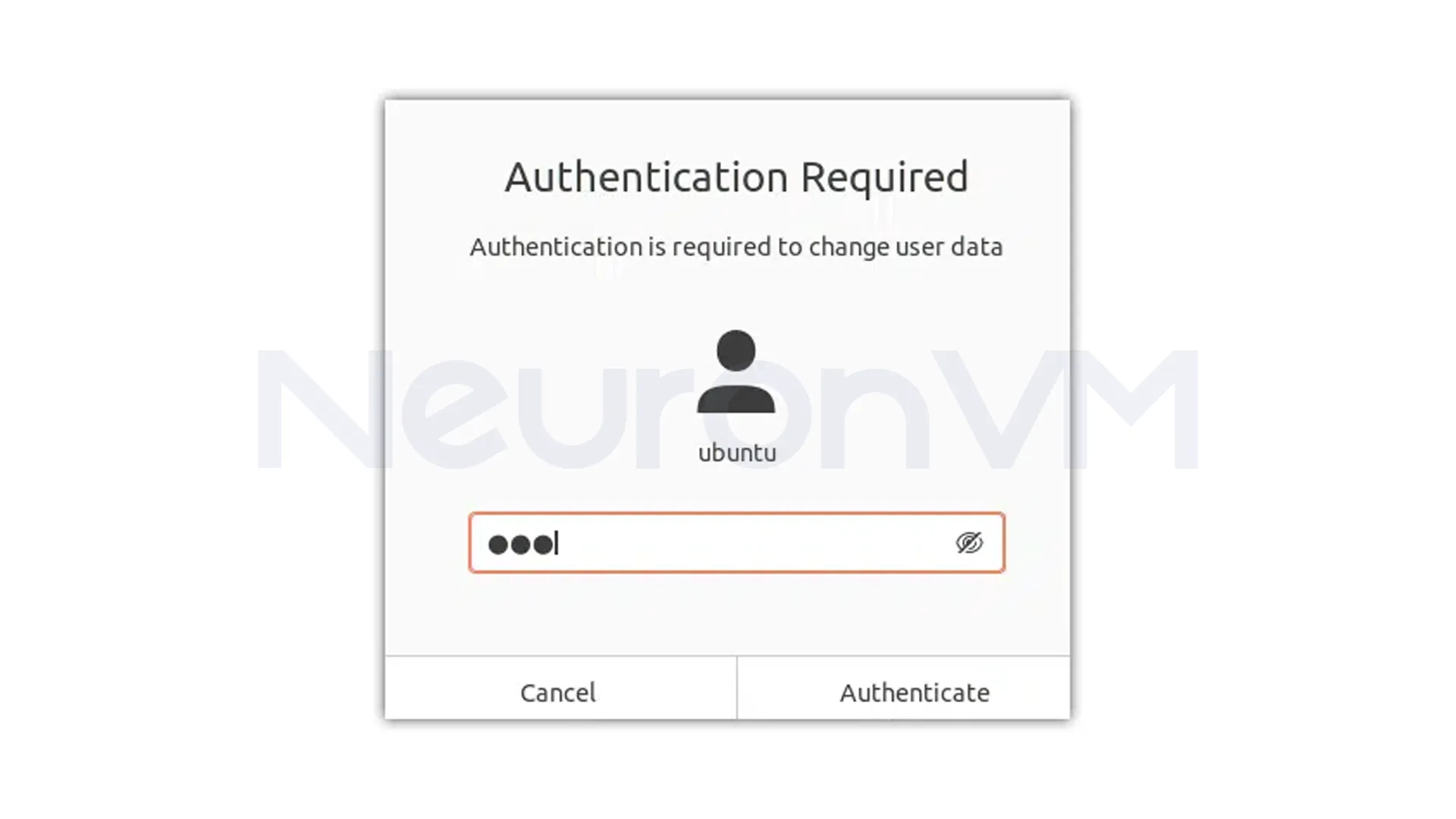 Type the password in the corresponding box