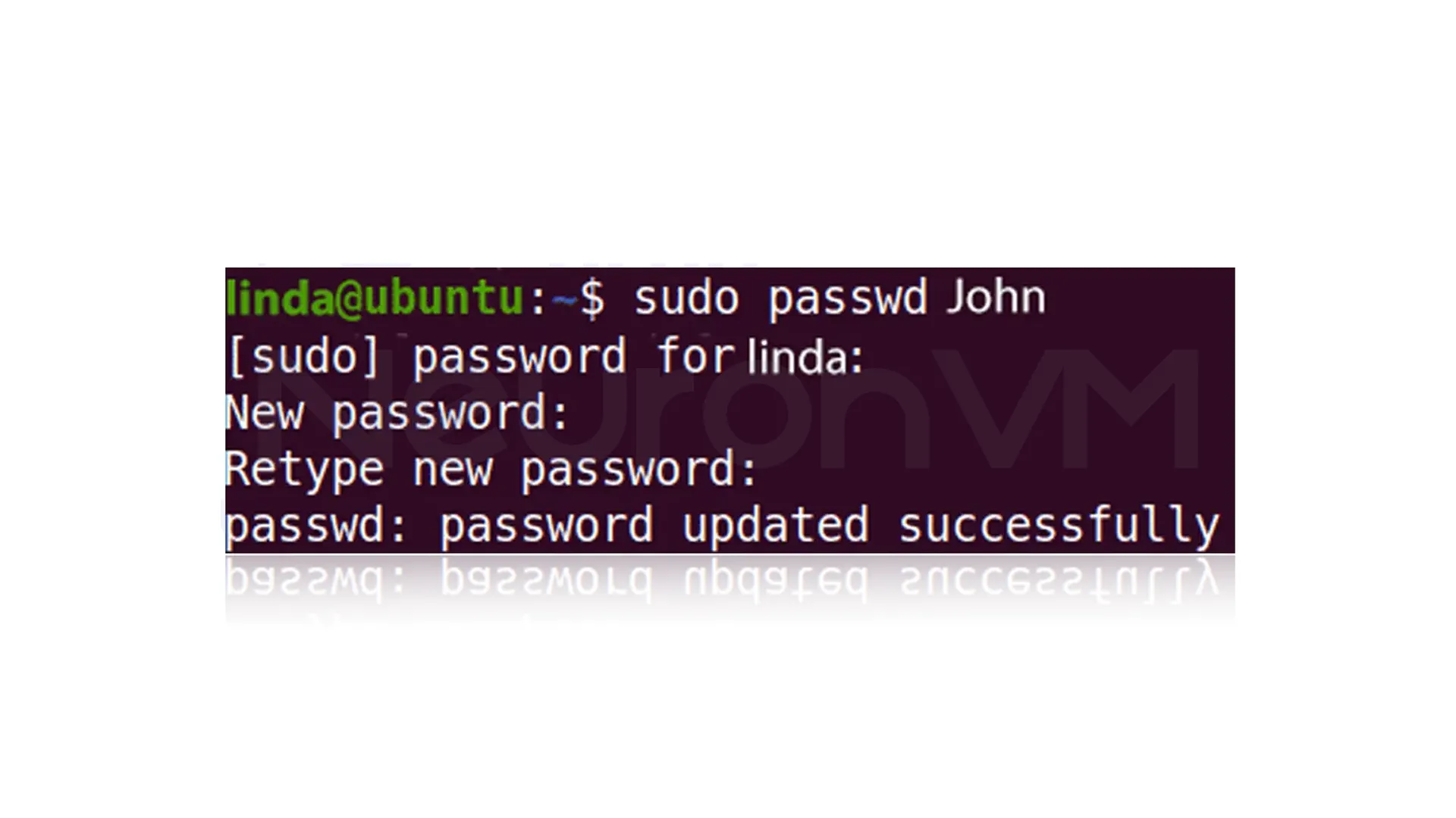 enter the sudo password first