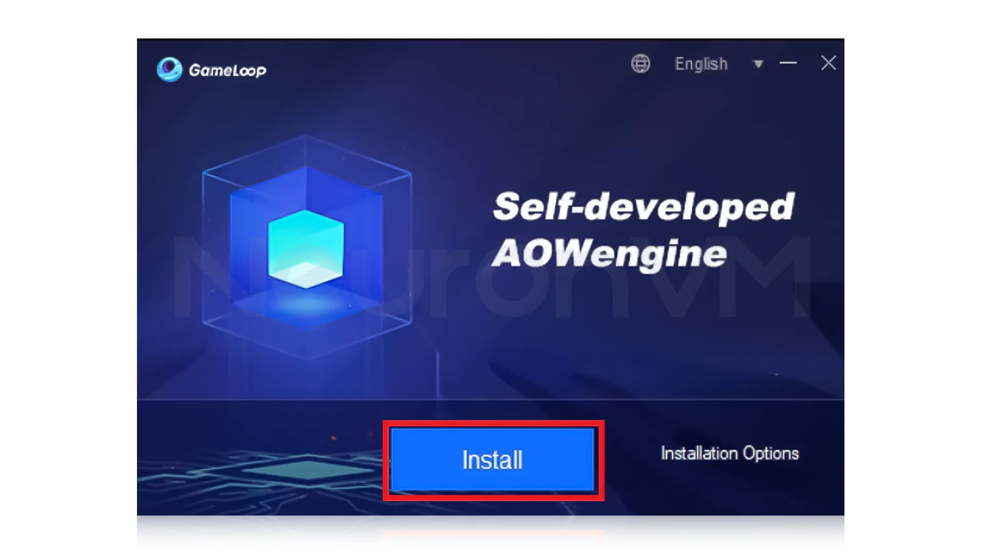 click Install on the window