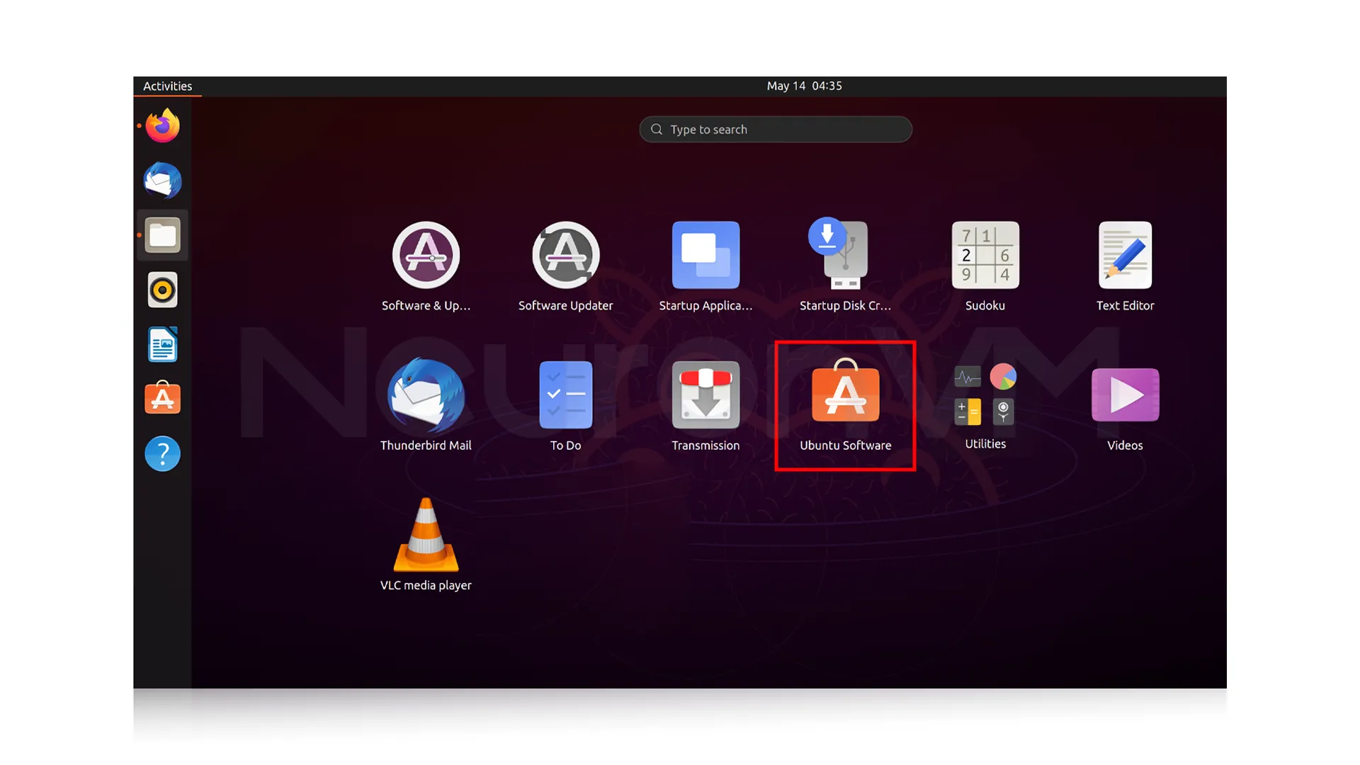 Open the Ubuntu Software Center: