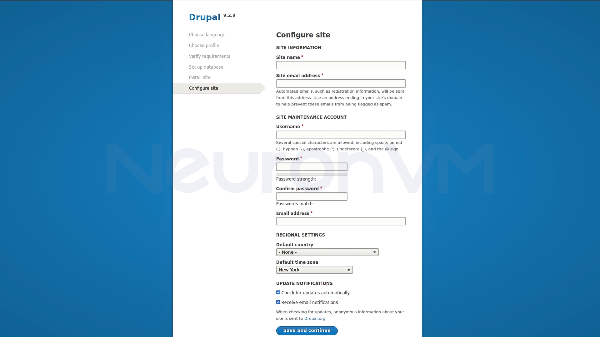 site administration account