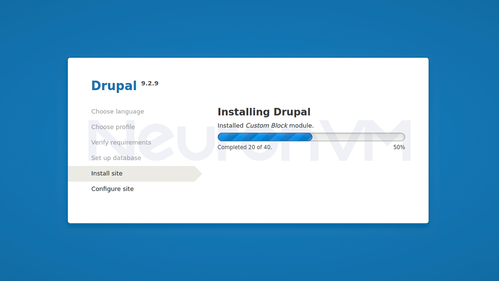 Installing Drupal