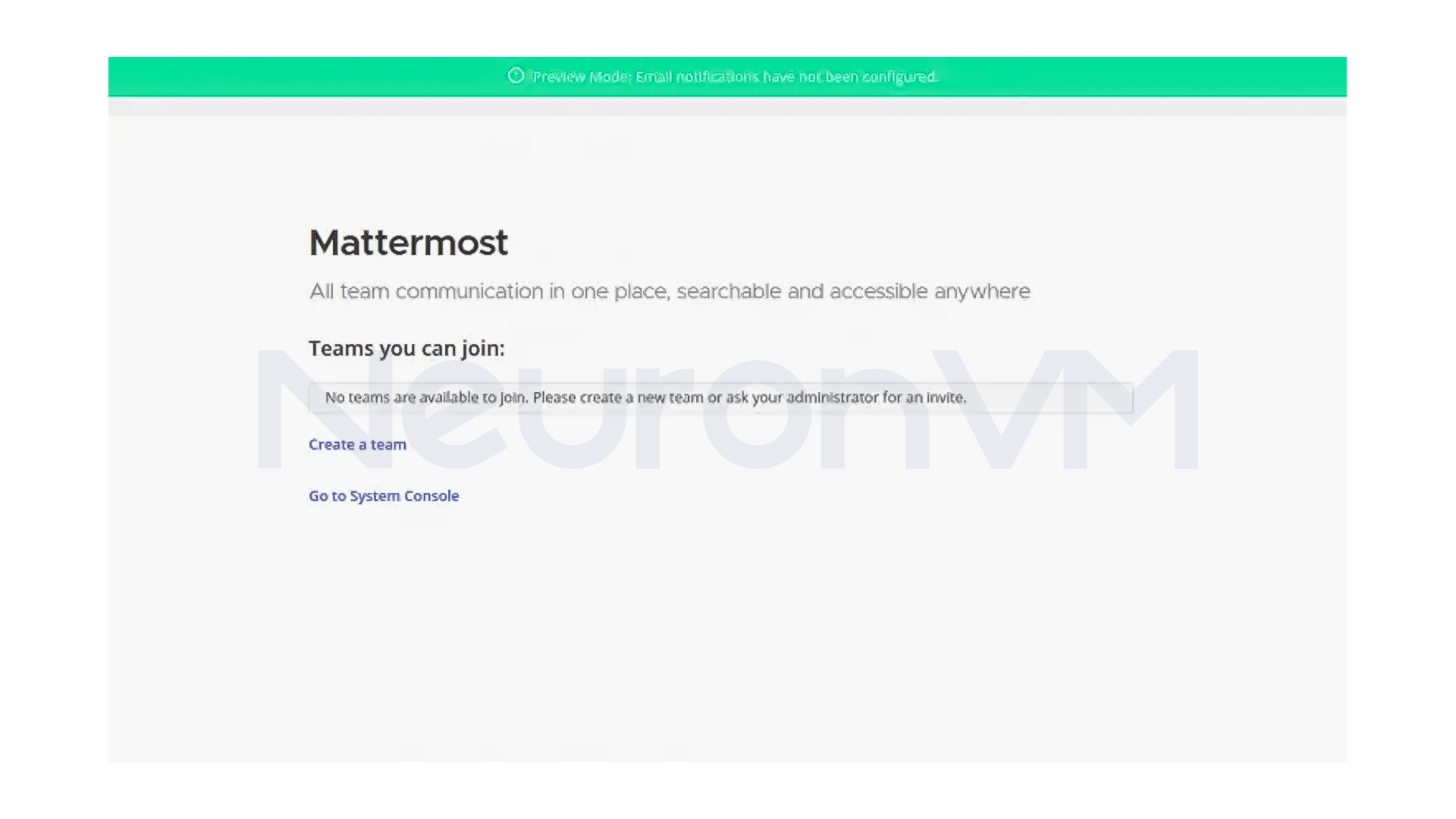 You can create team after creating main user