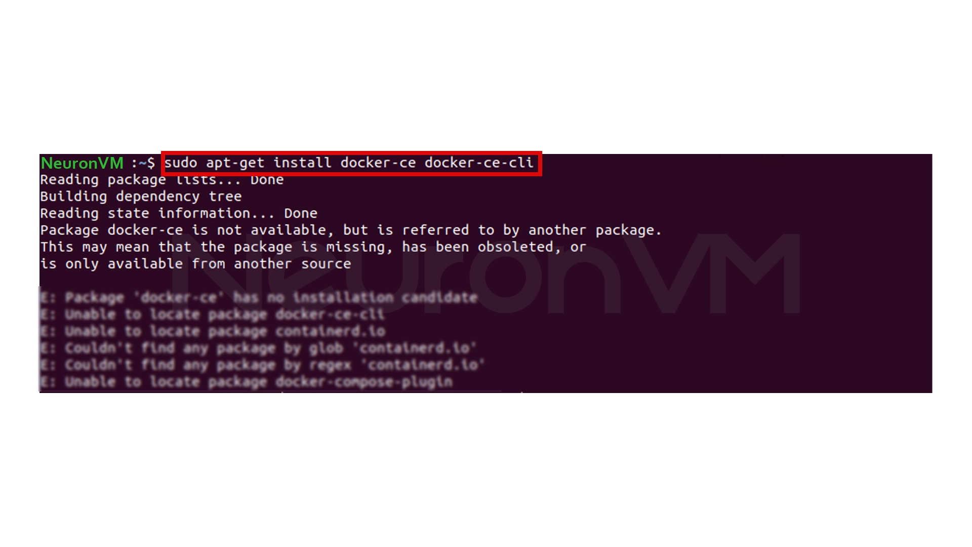sudo apt install -y docker-ce