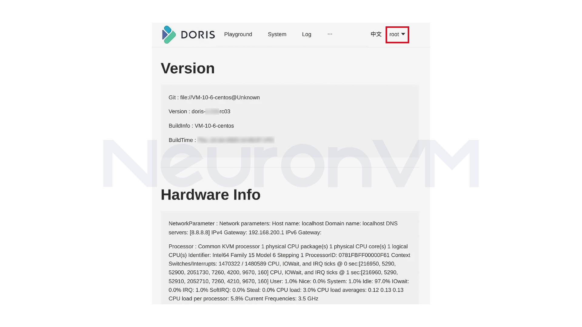 Root login no password Doris