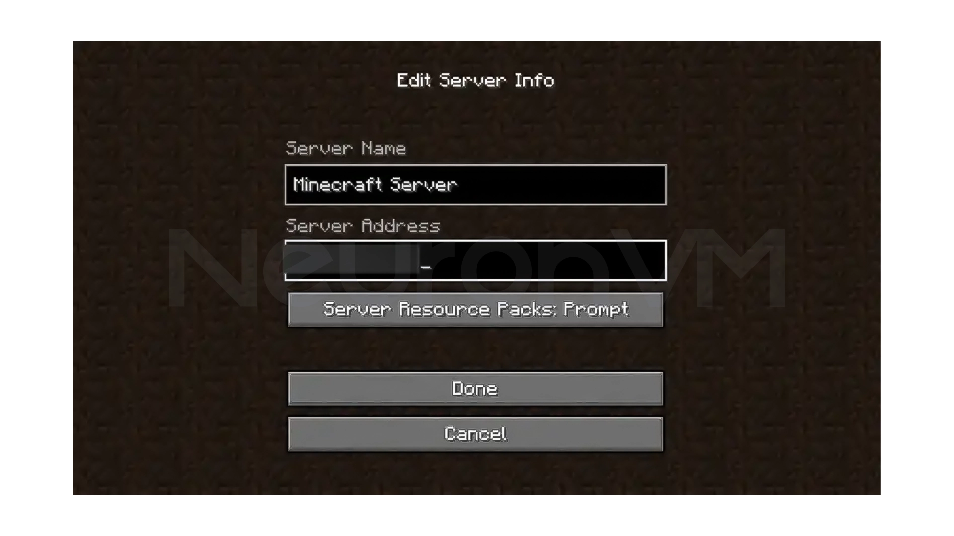 click on Add Server